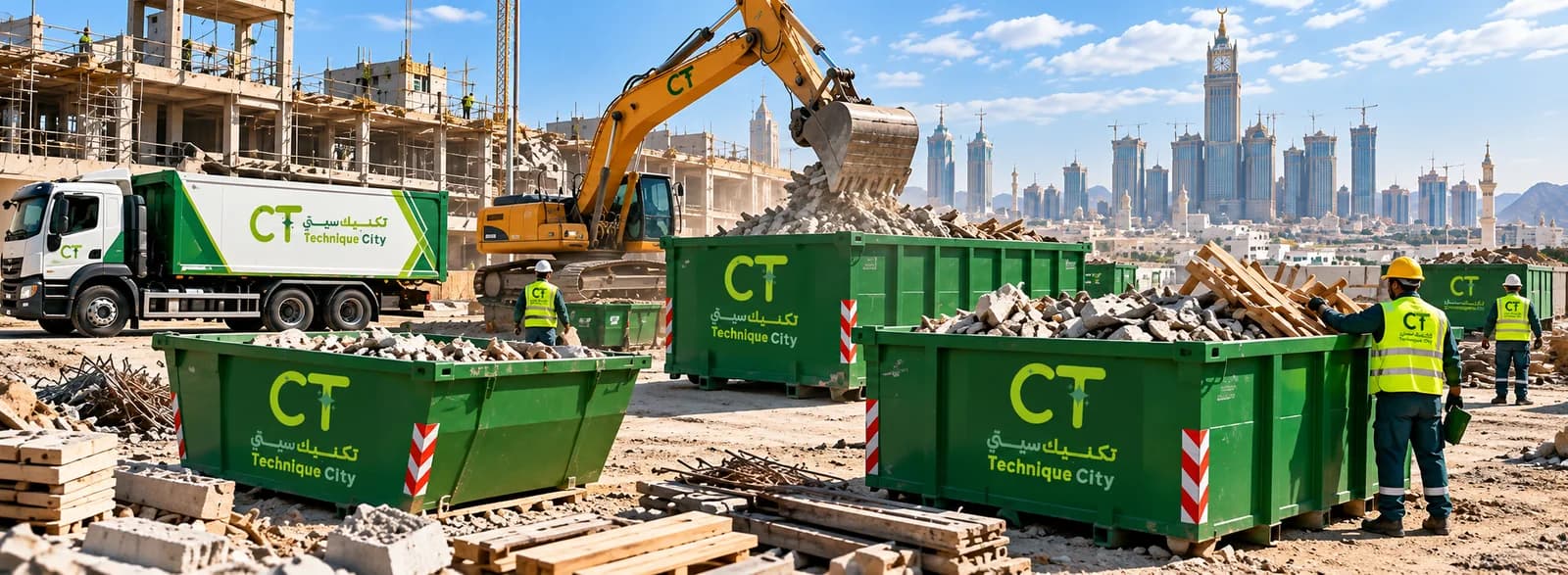 حاوية تعبئة دمار ومخلفات البناء